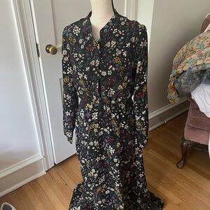 Floral Black Dress